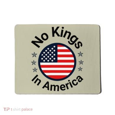 Funny No Kings In America Flag Protest Save Democracy Mousepad
