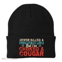 Funny Never Killed A Mountain Lion But I've Choked A Cougar Beanie thumb 0