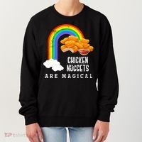 Funny Nuggets Lover Rainbow Gift Fast Food Chicken Nugget Gift Women's Sweatshirt thumb 0