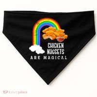 Funny Nuggets Lover Rainbow Gift Fast Food Chicken Nugget Gift USA-Made Doggie Bandana thumb 0