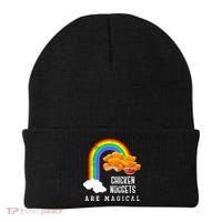 Funny Nuggets Lover Rainbow Gift Fast Food Chicken Nugget Gift Beanie thumb 0