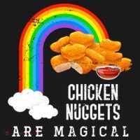 Funny Nuggets Lover Rainbow Gift Fast Food Chicken Nugget Gift Women's Hoodie thumb 2