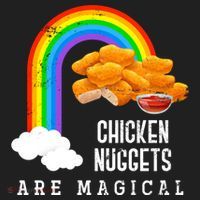 Funny Nuggets Lover Rainbow Gift Fast Food Chicken Nugget Gift Hat thumb 2