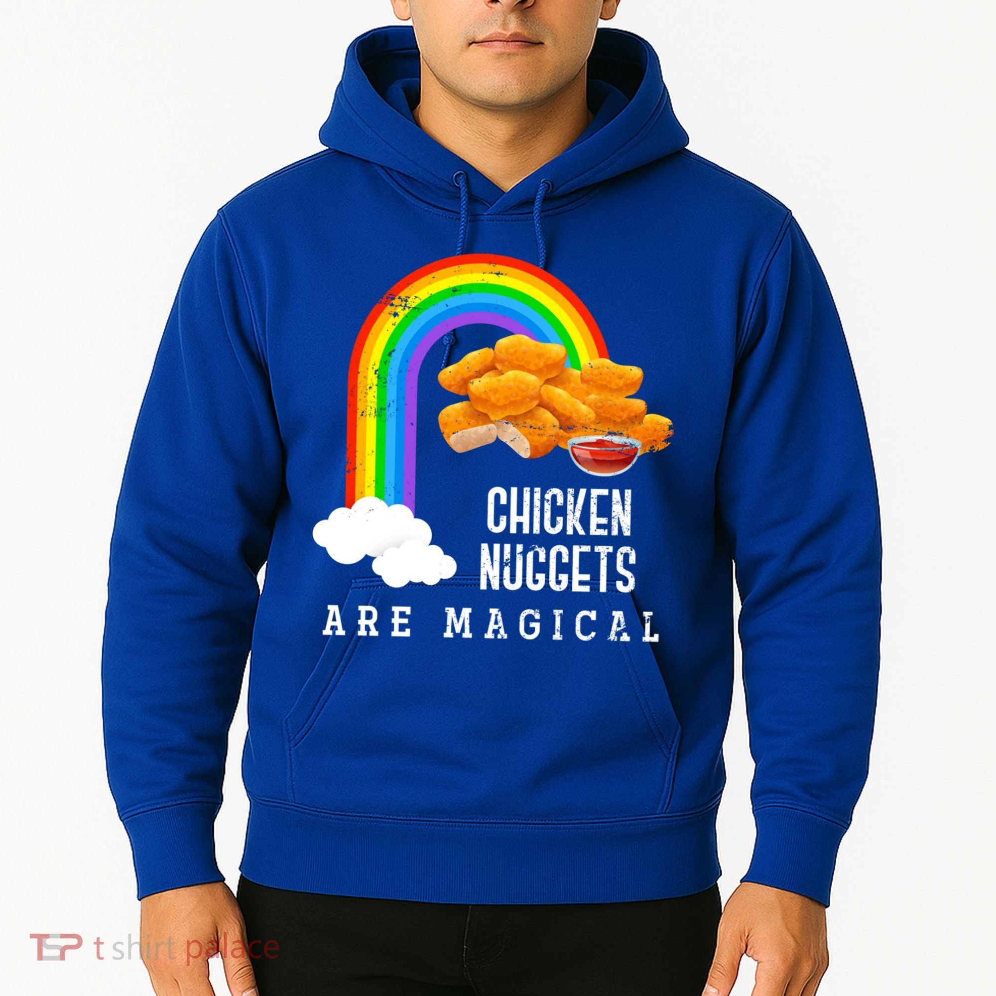 Funny Nuggets Lover Rainbow Gift Fast Food Chicken Nugget Gift Hoodie