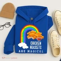 Funny Nuggets Lover Rainbow Gift Fast Food Chicken Nugget Gift Hoodie thumb 4