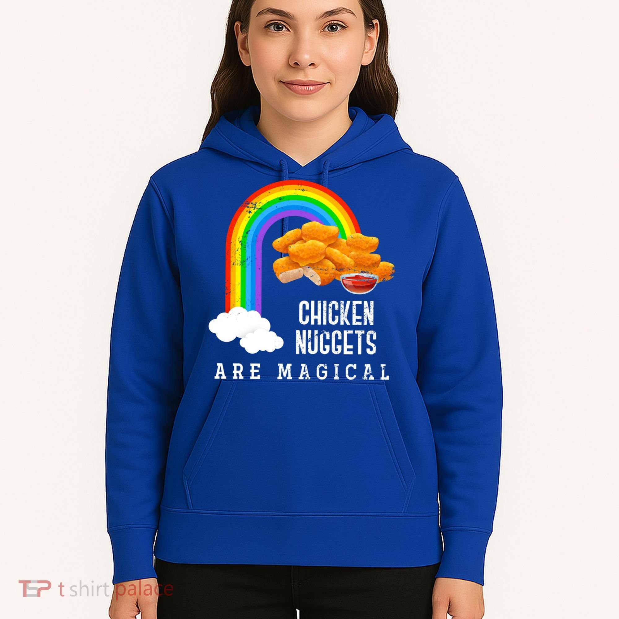 Funny Nuggets Lover Rainbow Gift Fast Food Chicken Nugget Gift Hoodie