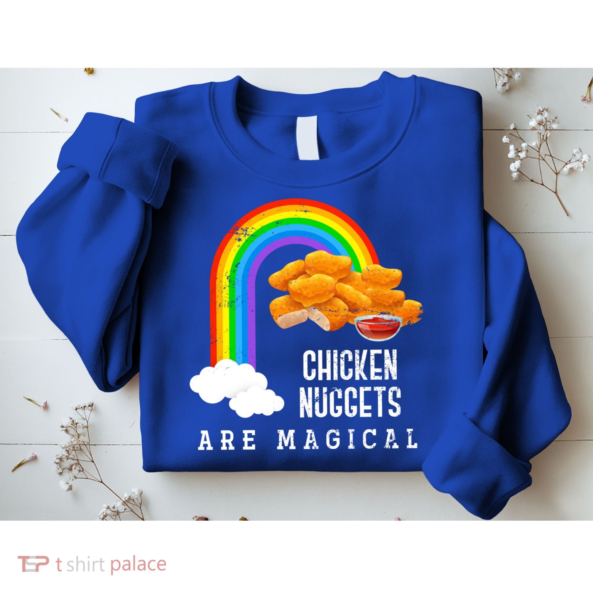 Funny Nuggets Lover Rainbow Gift Fast Food Chicken Nugget Gift Sweatshirt