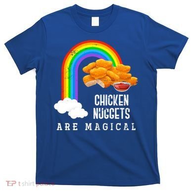Funny Nuggets Lover Rainbow Gift Fast Food Chicken Nugget Gift T-Shirt