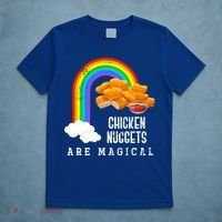 Funny Nuggets Lover Rainbow Gift Fast Food Chicken Nugget Gift T-Shirt thumb 5