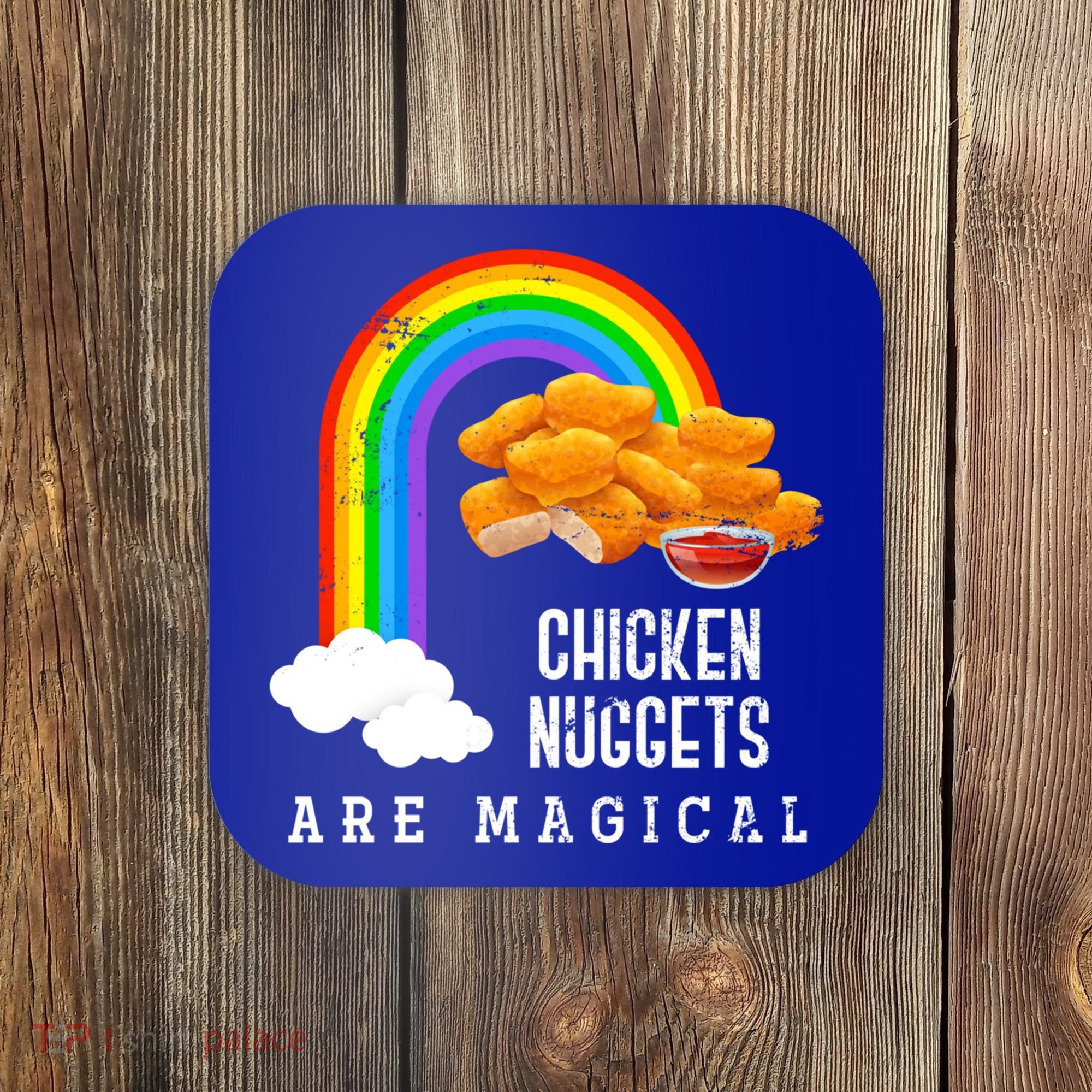 Funny Nuggets Lover Rainbow Gift Fast Food Chicken Nugget Gift Coaster