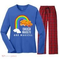 Funny Nuggets Lover Rainbow Gift Fast Food Chicken Nugget Gift Women's Long Sleeve Flannel Pajama Set  thumb 0