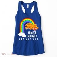 Funny Nuggets Lover Rainbow Gift Fast Food Chicken Nugget Gift Women's Tank Top thumb 0