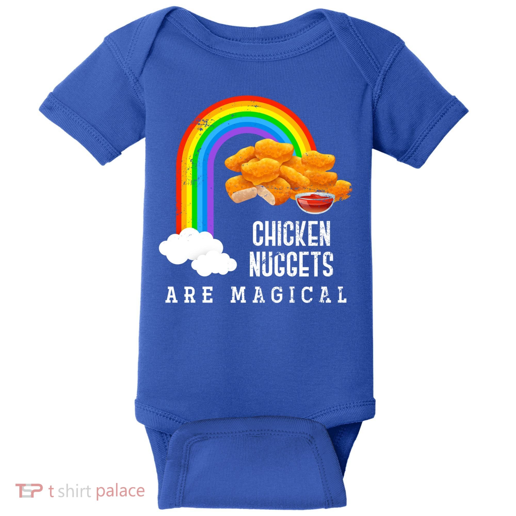 Funny Nuggets Lover Rainbow Gift Fast Food Chicken Nugget Gift Baby Bodysuit
