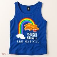 Funny Nuggets Lover Rainbow Gift Fast Food Chicken Nugget Gift Tank Top thumb 2