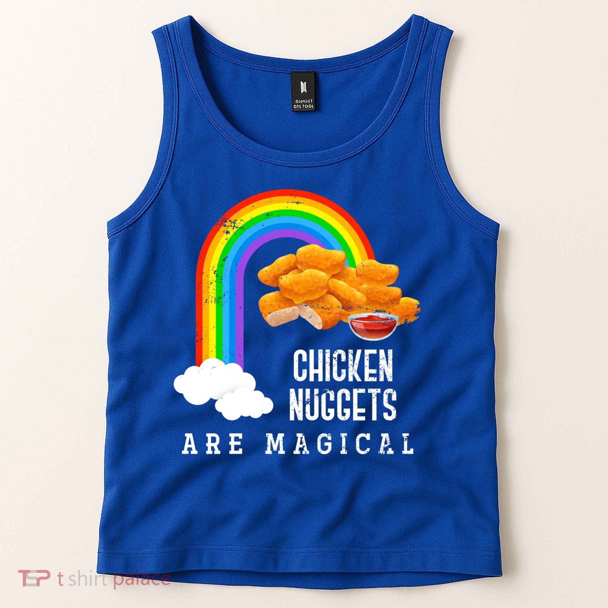 Funny Nuggets Lover Rainbow Gift Fast Food Chicken Nugget Gift Tank Top