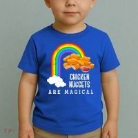 Funny Nuggets Lover Rainbow Gift Fast Food Chicken Nugget Gift Toddler T-Shirt thumb 2