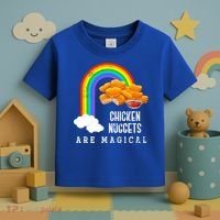 Funny Nuggets Lover Rainbow Gift Fast Food Chicken Nugget Gift Toddler T-Shirt thumb 3