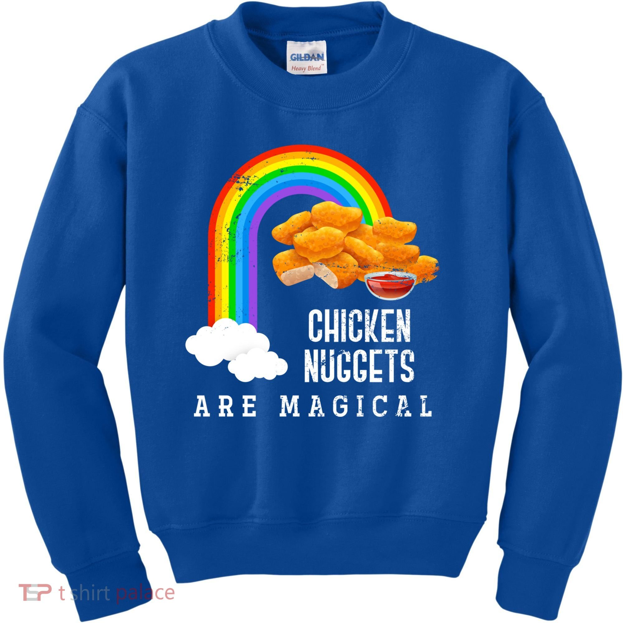 Funny Nuggets Lover Rainbow Gift Fast Food Chicken Nugget Gift Kids Sweatshirt