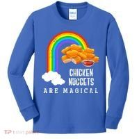 Funny Nuggets Lover Rainbow Gift Fast Food Chicken Nugget Gift Kids Long Sleeve Shirt thumb 0