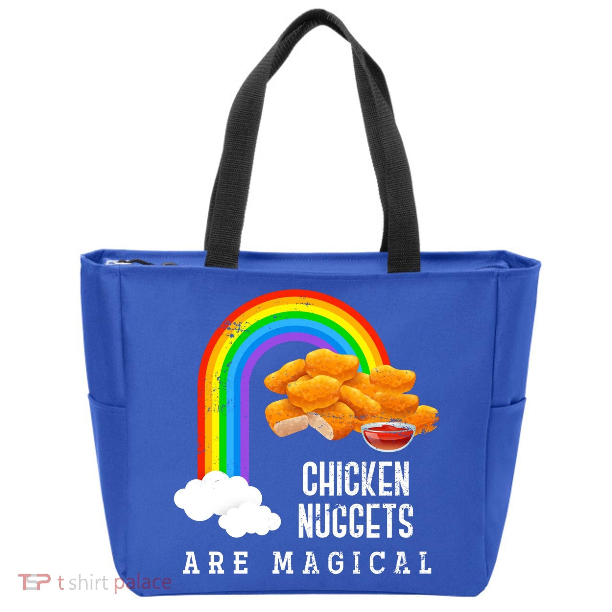 Funny Nuggets Lover Rainbow Gift Fast Food Chicken Nugget Gift Tote Bag