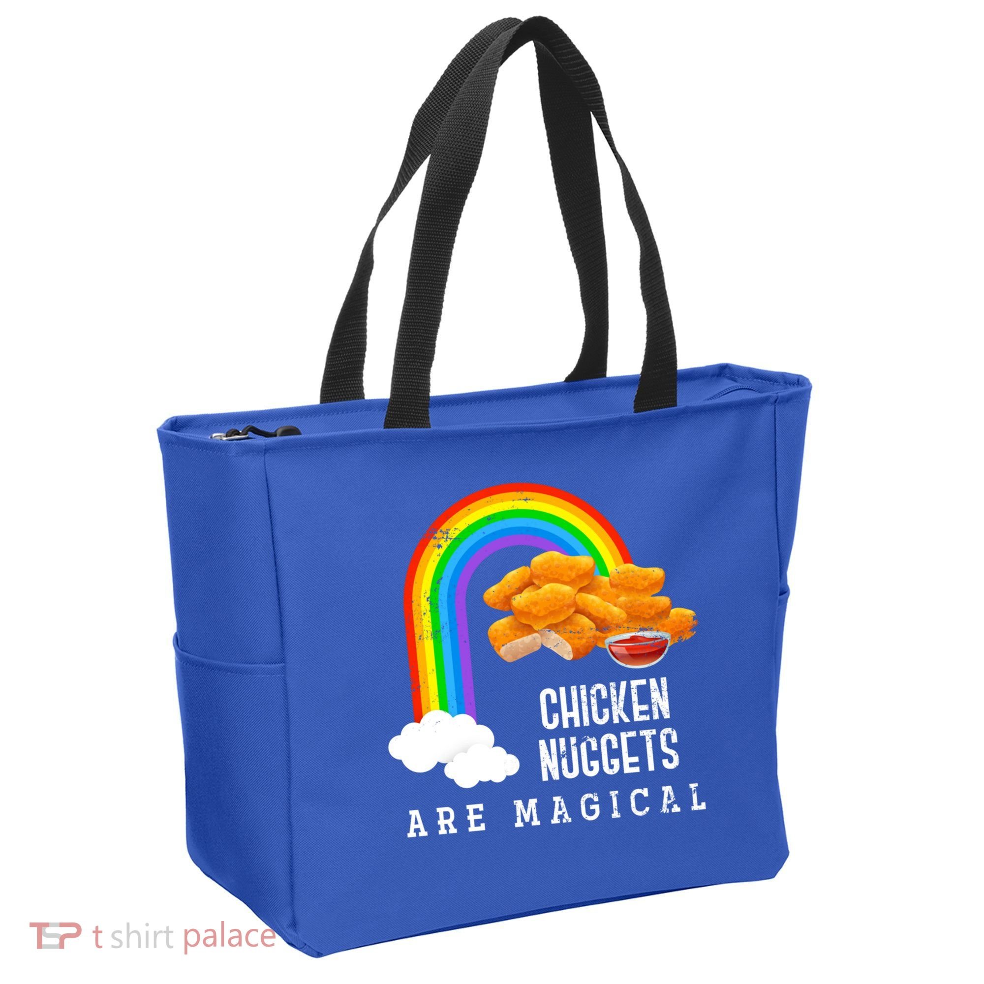 Funny Nuggets Lover Rainbow Gift Fast Food Chicken Nugget Gift Tote Bag