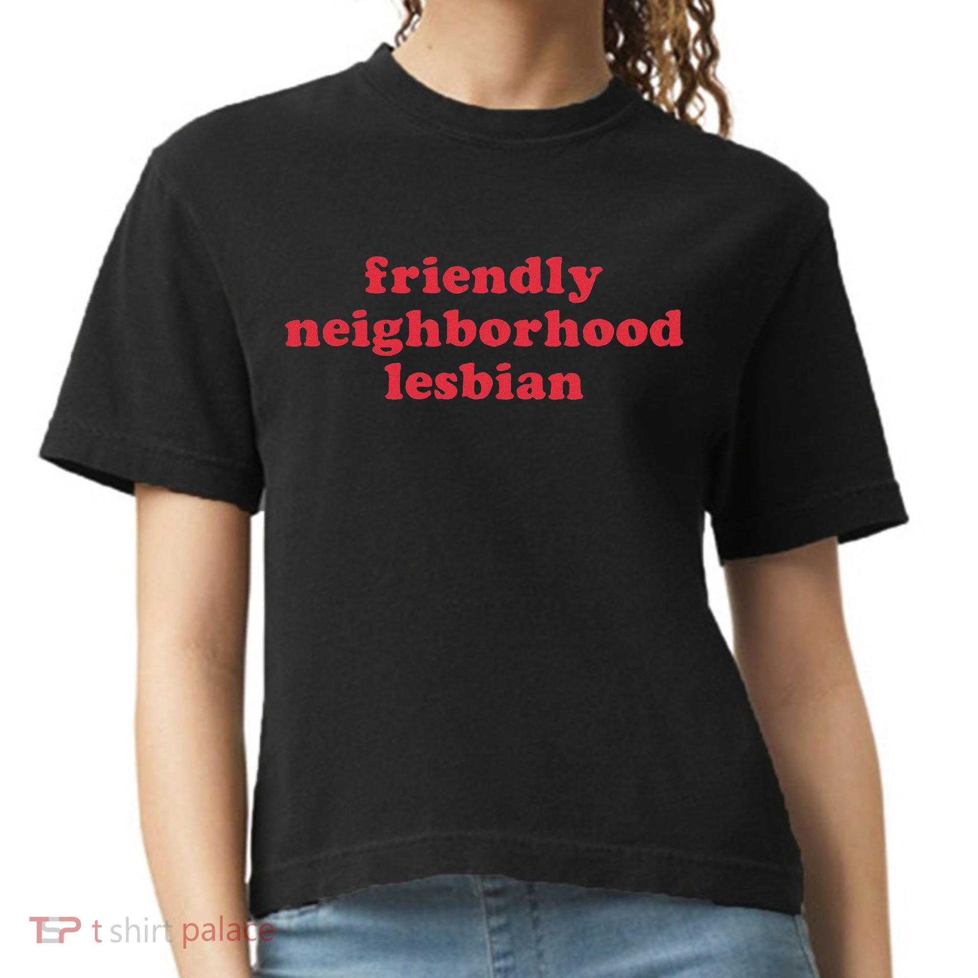 Friendly Neighborhood Lesbian Pride Comfort Colors Boxy T-Shirt
