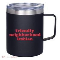 Friendly Neighborhood Lesbian Pride 12oz Stainless Steel Coffee Mug thumb 0