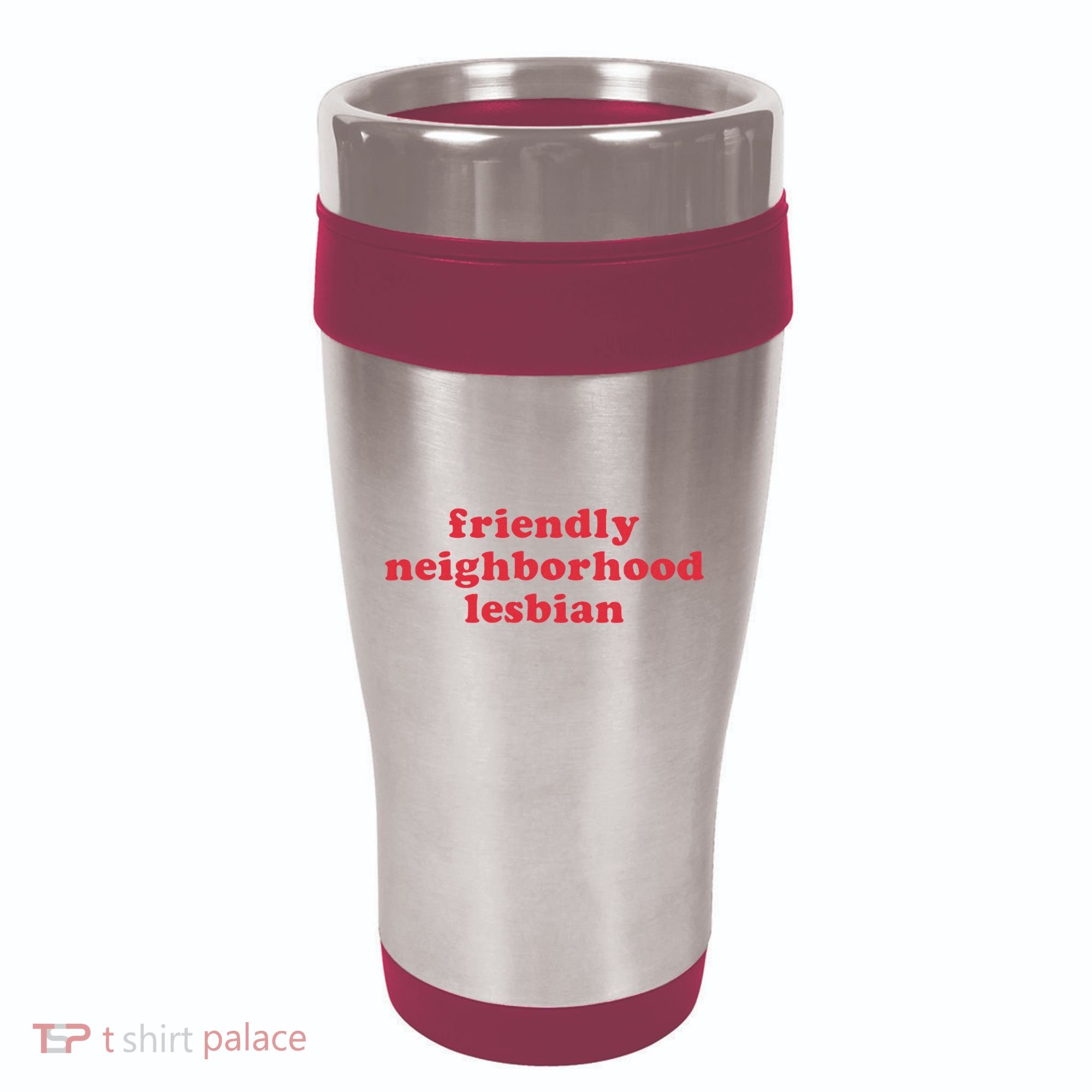 Friendly Neighborhood Lesbian Pride 16oz Travel Tumbler