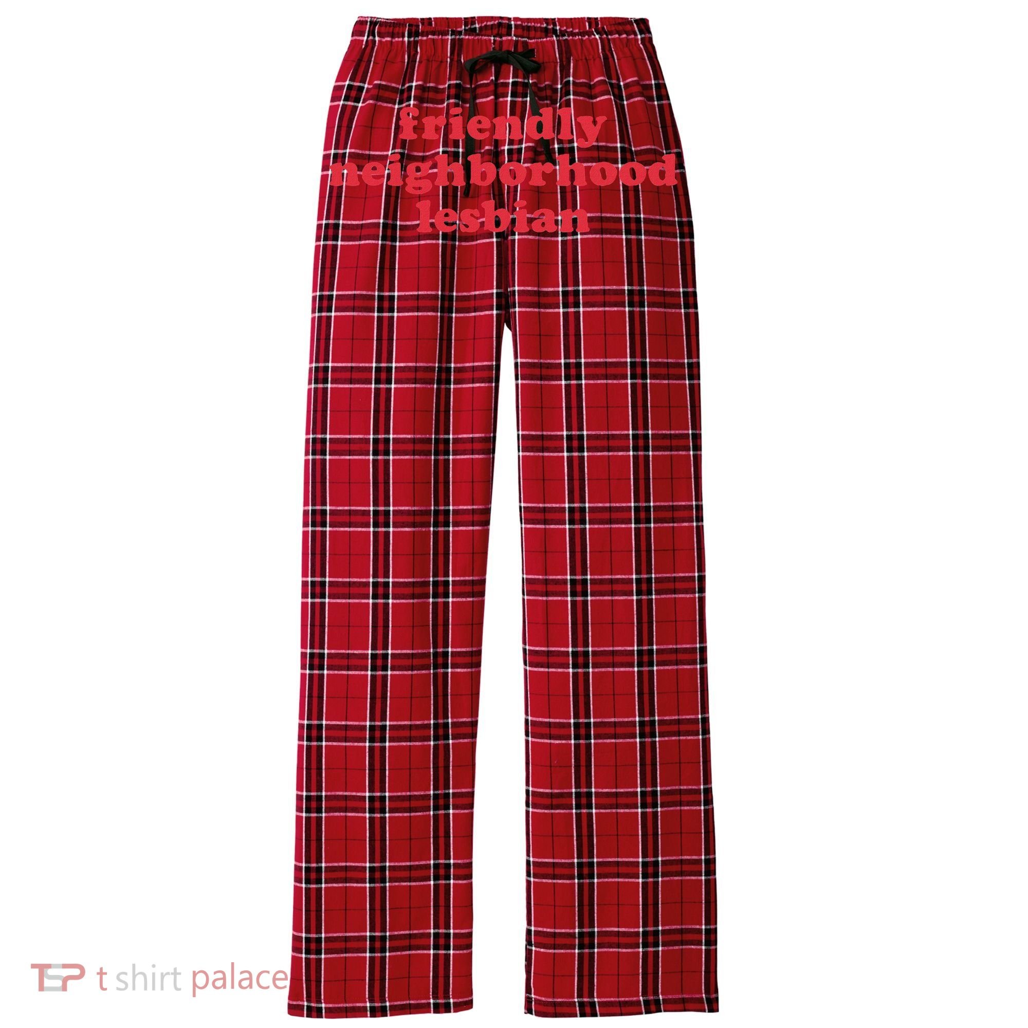 Friendly Neighborhood Lesbian Pride Women's Flannel Plaid Pajama Pants