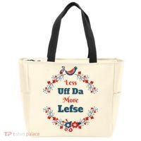 Funny Norwegian Less Uffda More Lefse Midwest Tote Bag thumb 0