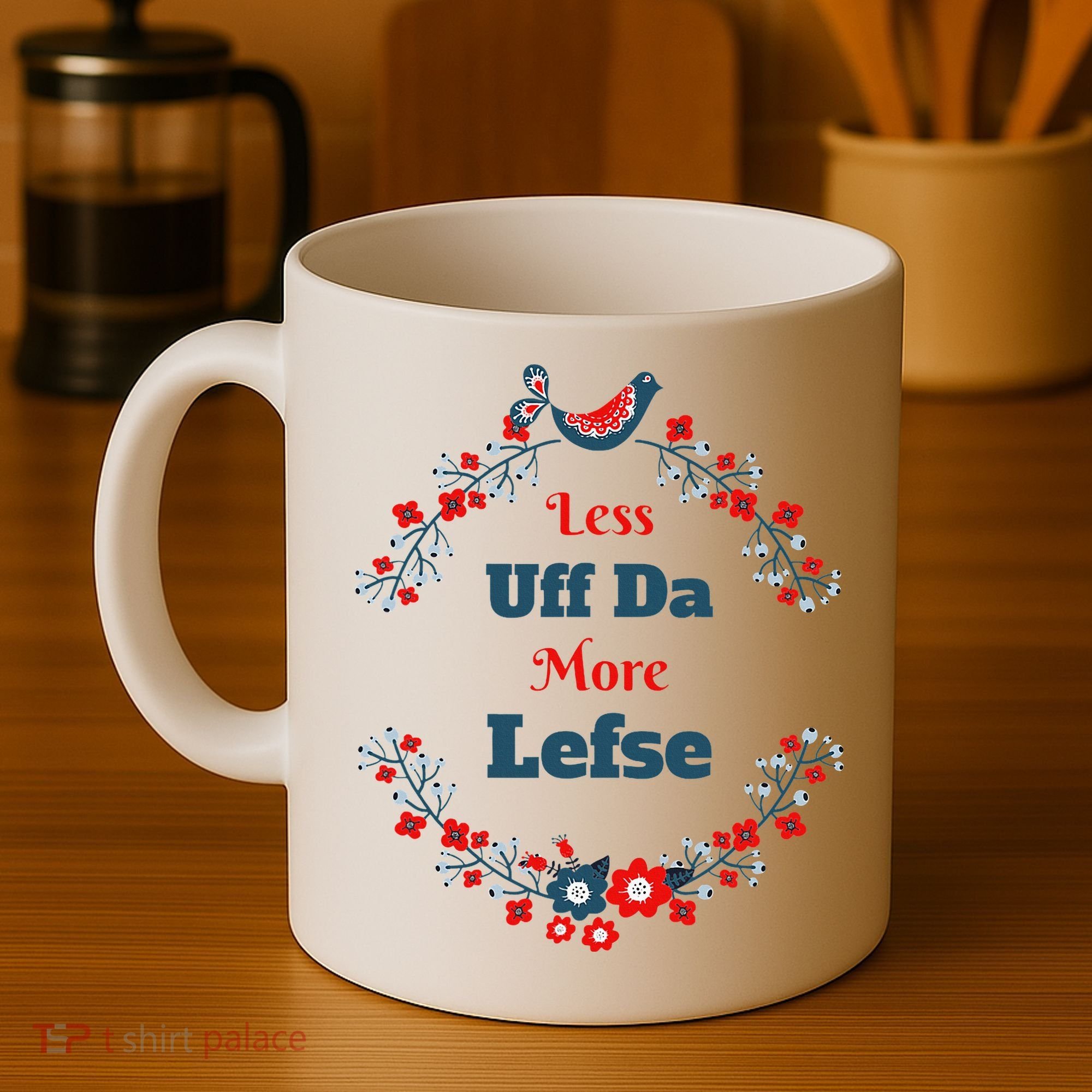 Funny Norwegian Less Uffda More Lefse Midwest Coffee Mug
