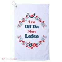 Funny Norwegian Less Uffda More Lefse Midwest Golf Towel thumb 0