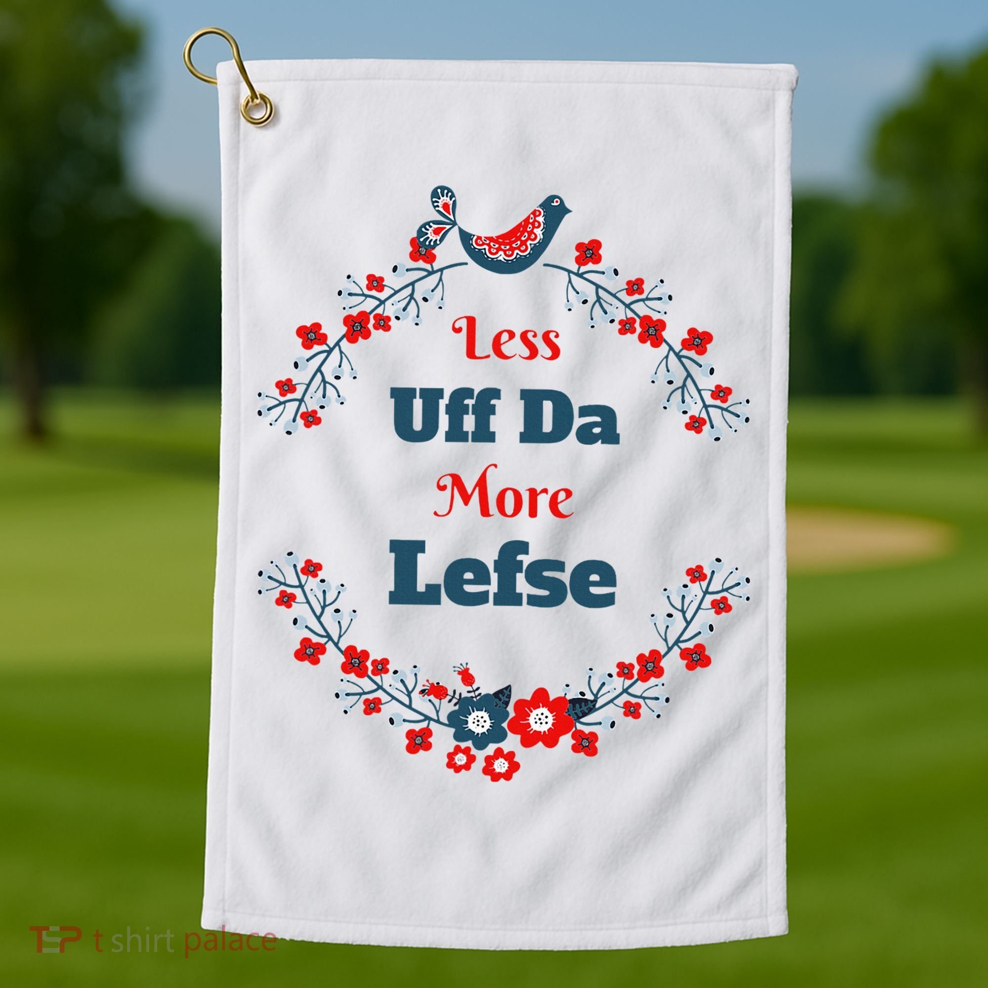 Funny Norwegian Less Uffda More Lefse Midwest Golf Towel