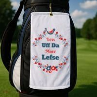 Funny Norwegian Less Uffda More Lefse Midwest Golf Towel thumb 2