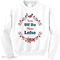 Funny Norwegian Less Uffda More Lefse Midwest Kids Sweatshirt thumb 0