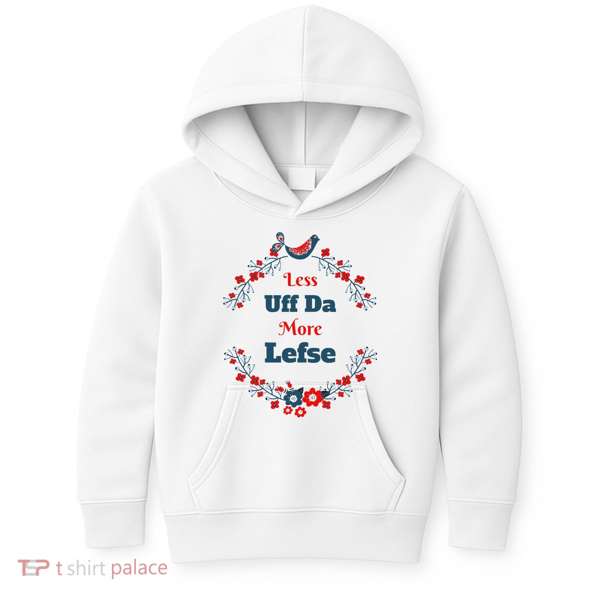 Funny Norwegian Less Uffda More Lefse Midwest Kids Hoodie