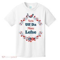 Funny Norwegian Less Uffda More Lefse Midwest Kids T-Shirt thumb 0