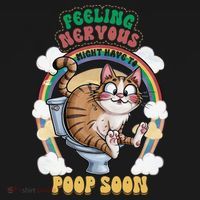 Feeling Nervous Might Have To Po Op Soon Meme Cat Saying Women's Hoodie thumb 2