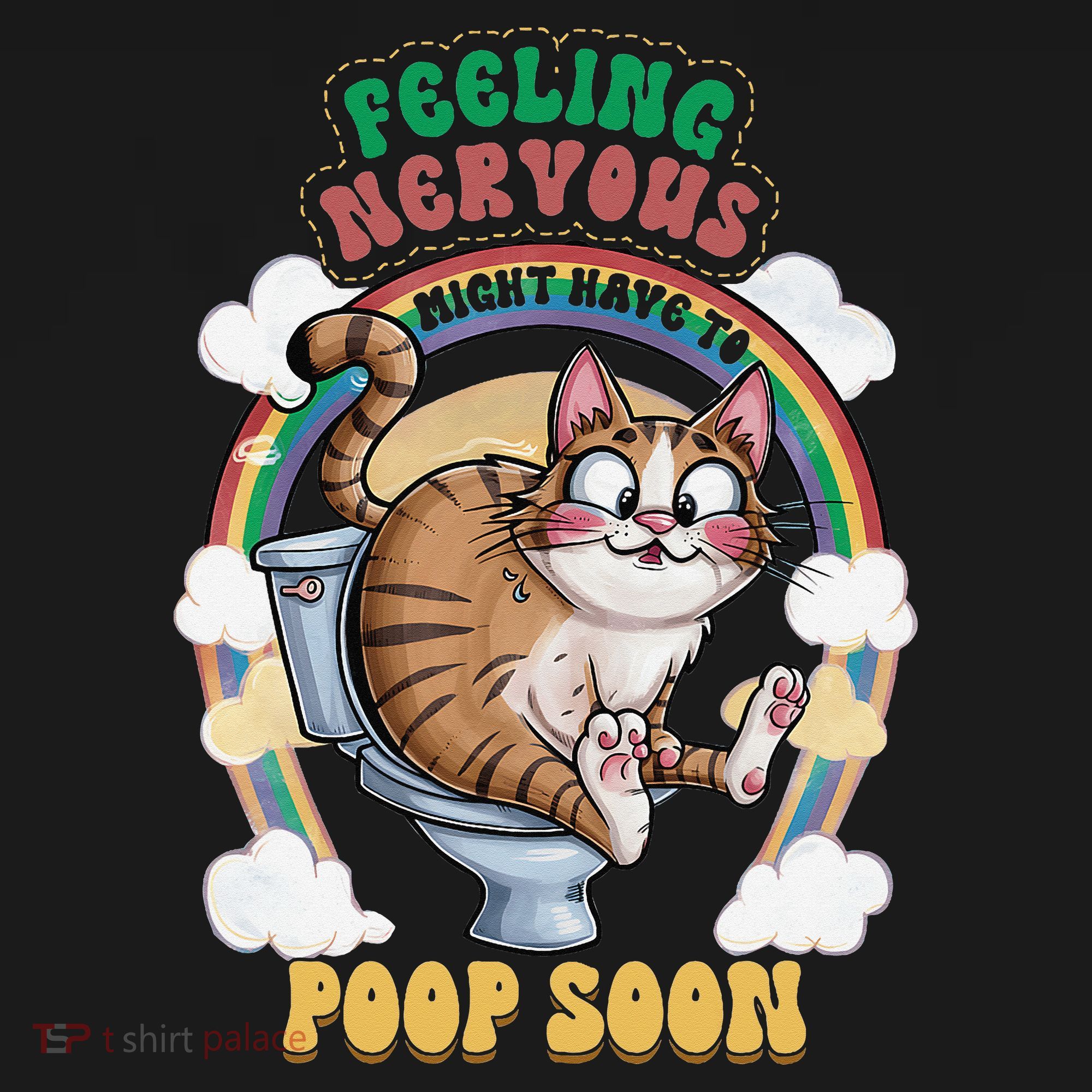 Feeling Nervous Might Have To Po Op Soon Meme Cat Saying Women's Hoodie