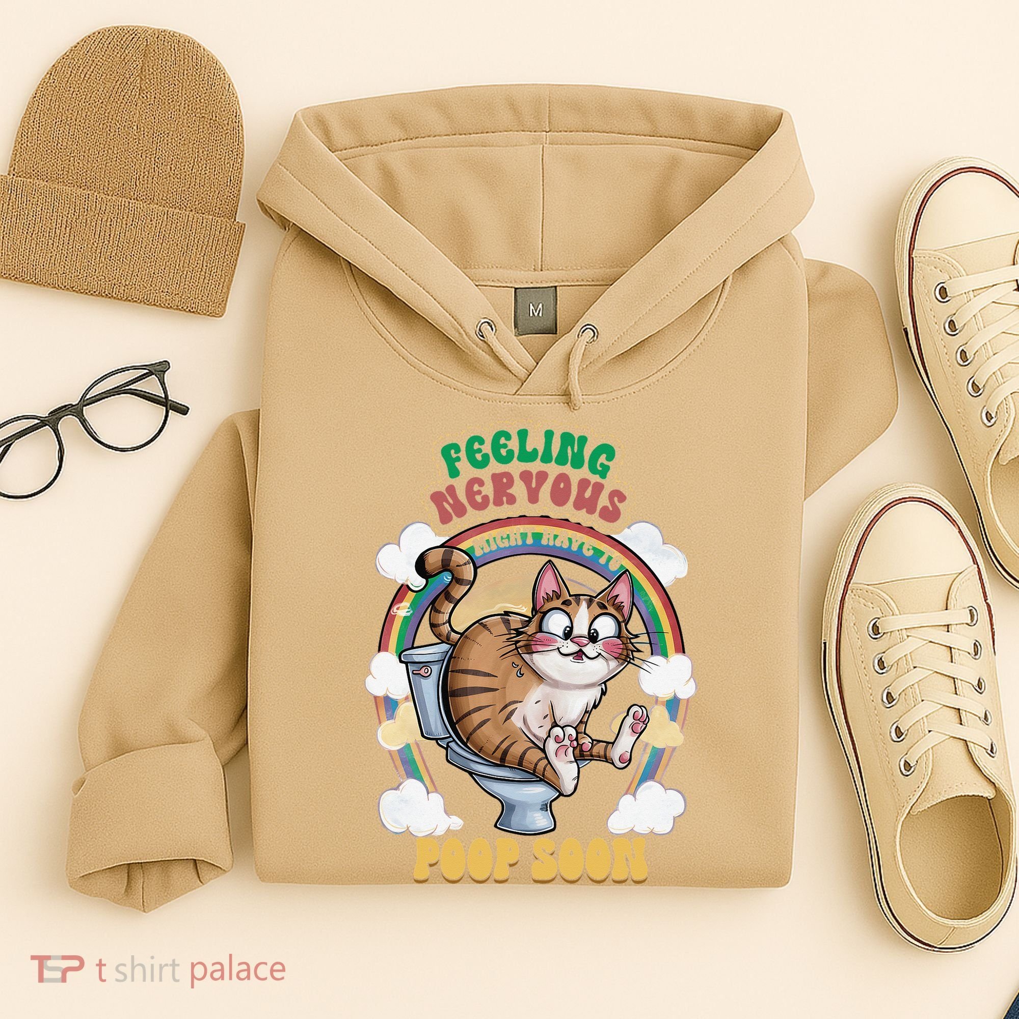 Feeling Nervous Might Have To Po Op Soon Meme Cat Saying Hoodie