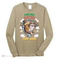 Feeling Nervous Might Have To Po Op Soon Meme Cat Saying Long Sleeve Shirt thumb 0