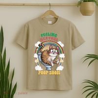 Feeling Nervous Might Have To Po Op Soon Meme Cat Saying T-Shirt thumb 2