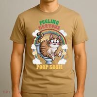 Feeling Nervous Might Have To Po Op Soon Meme Cat Saying T-Shirt thumb 3