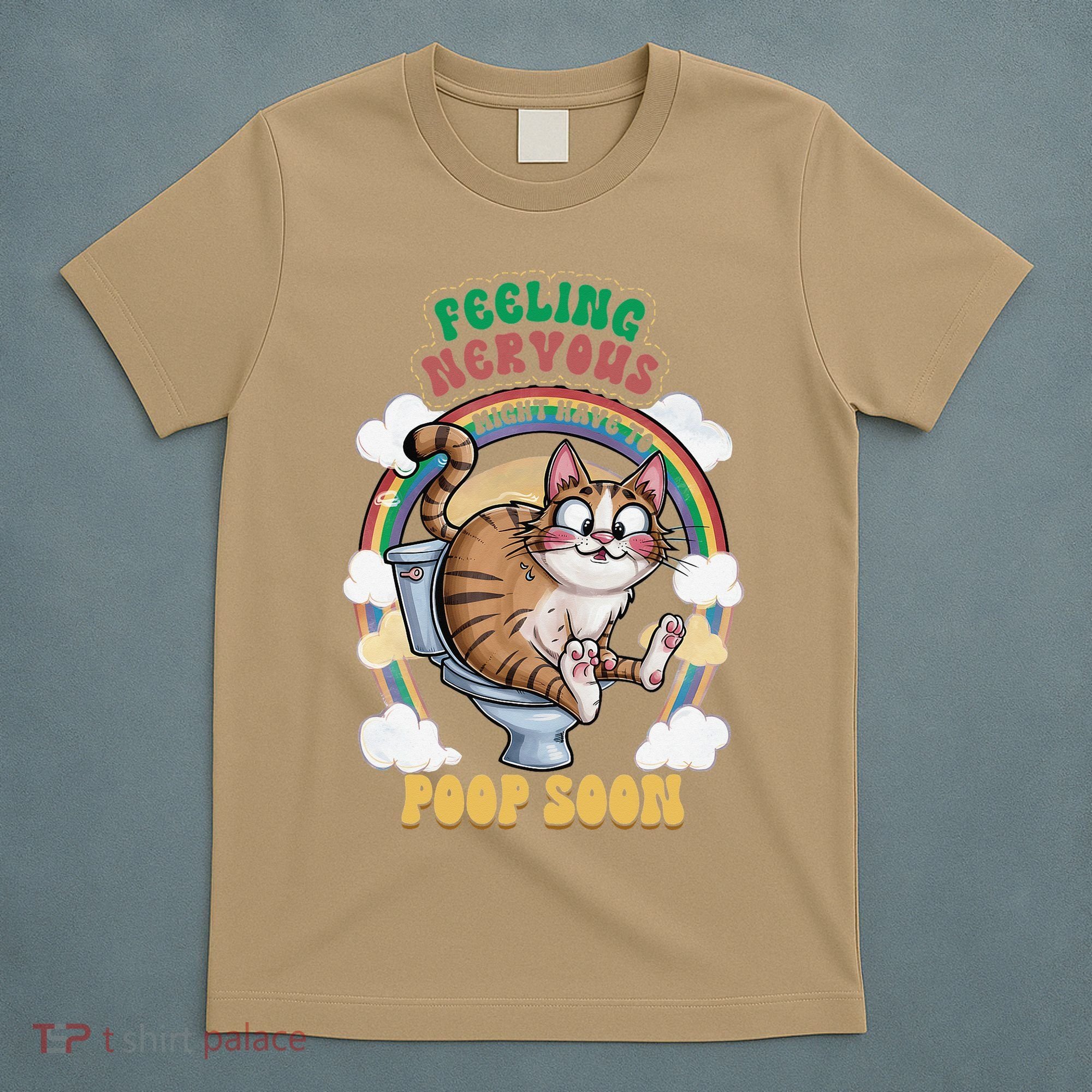 Feeling Nervous Might Have To Po Op Soon Meme Cat Saying T-Shirt