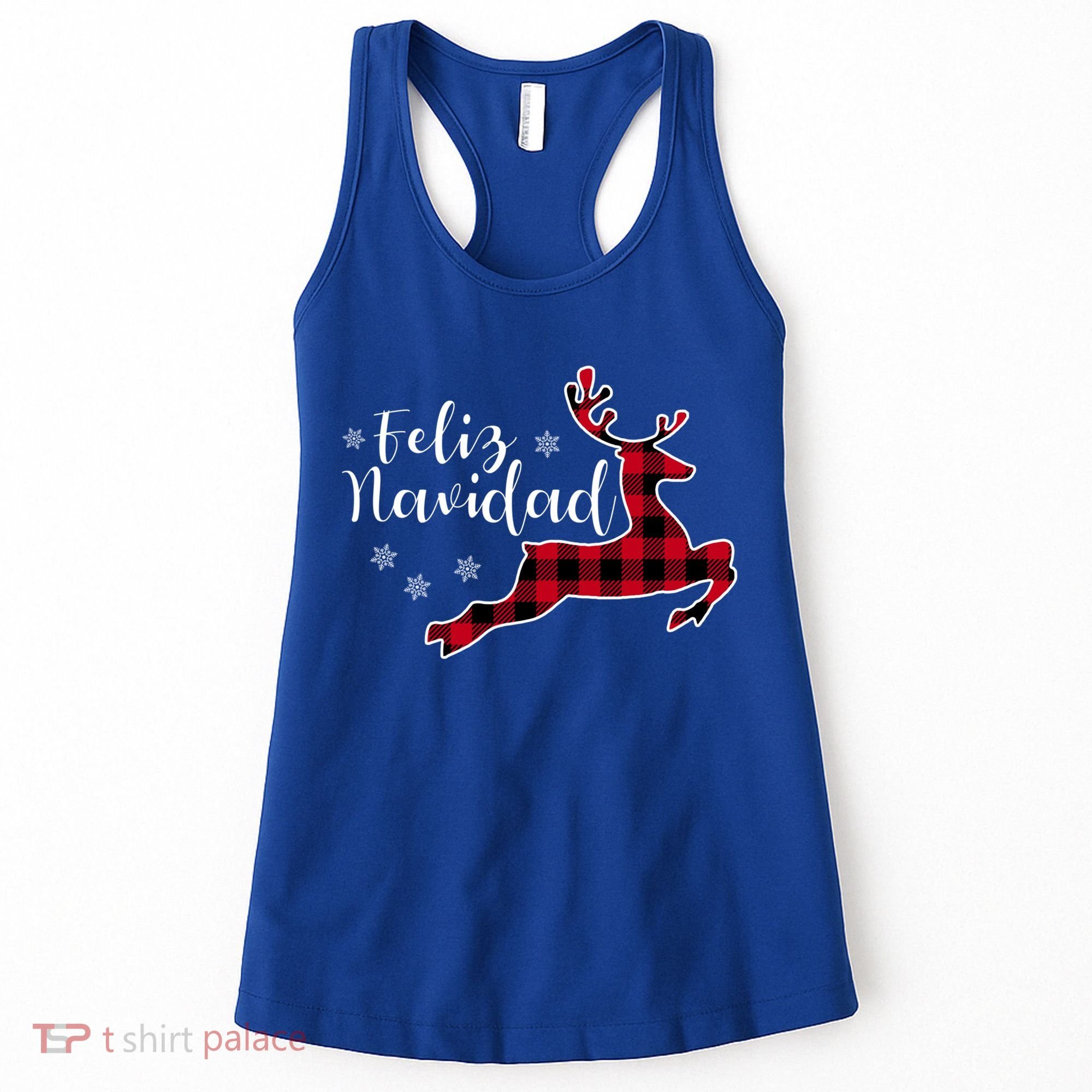 Feliz Navidad Matching Family Spanish Christmas Mexican Xmas Gift Women's Tank Top