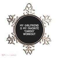 Funny Naughty Men Him My Girlfriend Is My Cardio Workout Ornament thumb 0