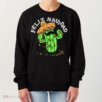 Feliz Navidad Merry Christmas Cactus Funny Humor Spanish Women's Sweatshirt thumb 0