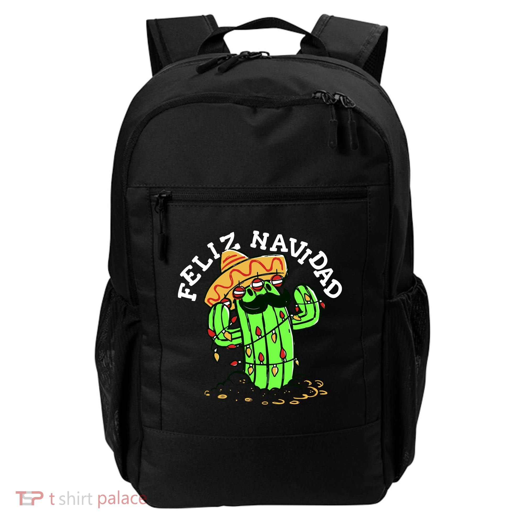 Feliz Navidad Merry Christmas Cactus Funny Humor Spanish Backpack