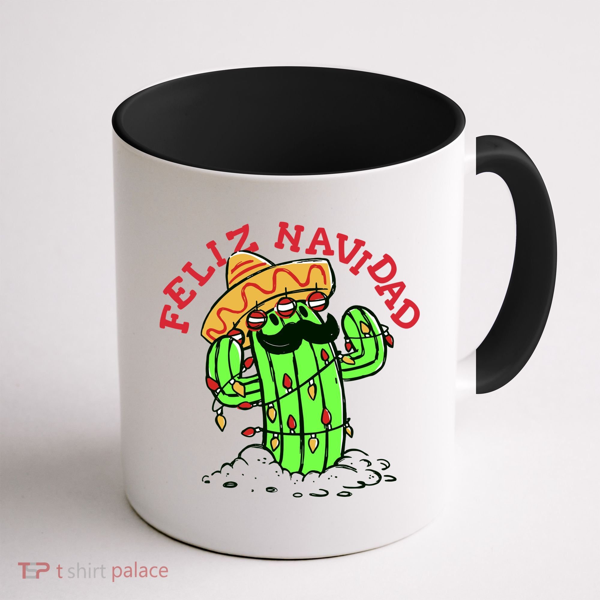 Feliz Navidad Merry Christmas Cactus Funny Humor Spanish Coffee Mug