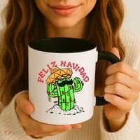 Feliz Navidad Merry Christmas Cactus Funny Humor Spanish Coffee Mug thumb 3